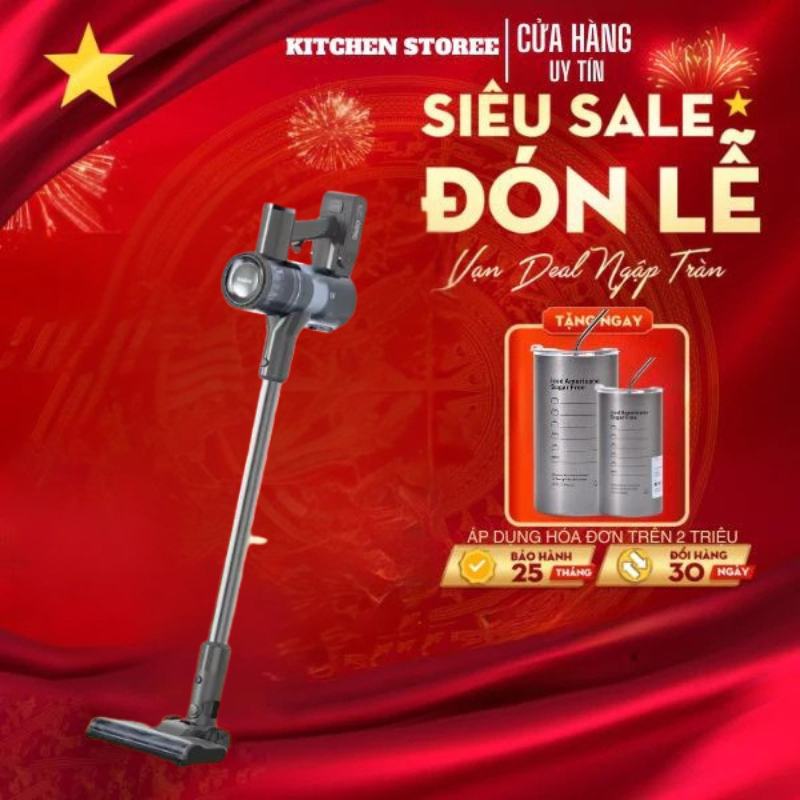 Máy Hút Bụi Lực Hút 20000PA Không Dây Gaabor VCL10E-BK01A