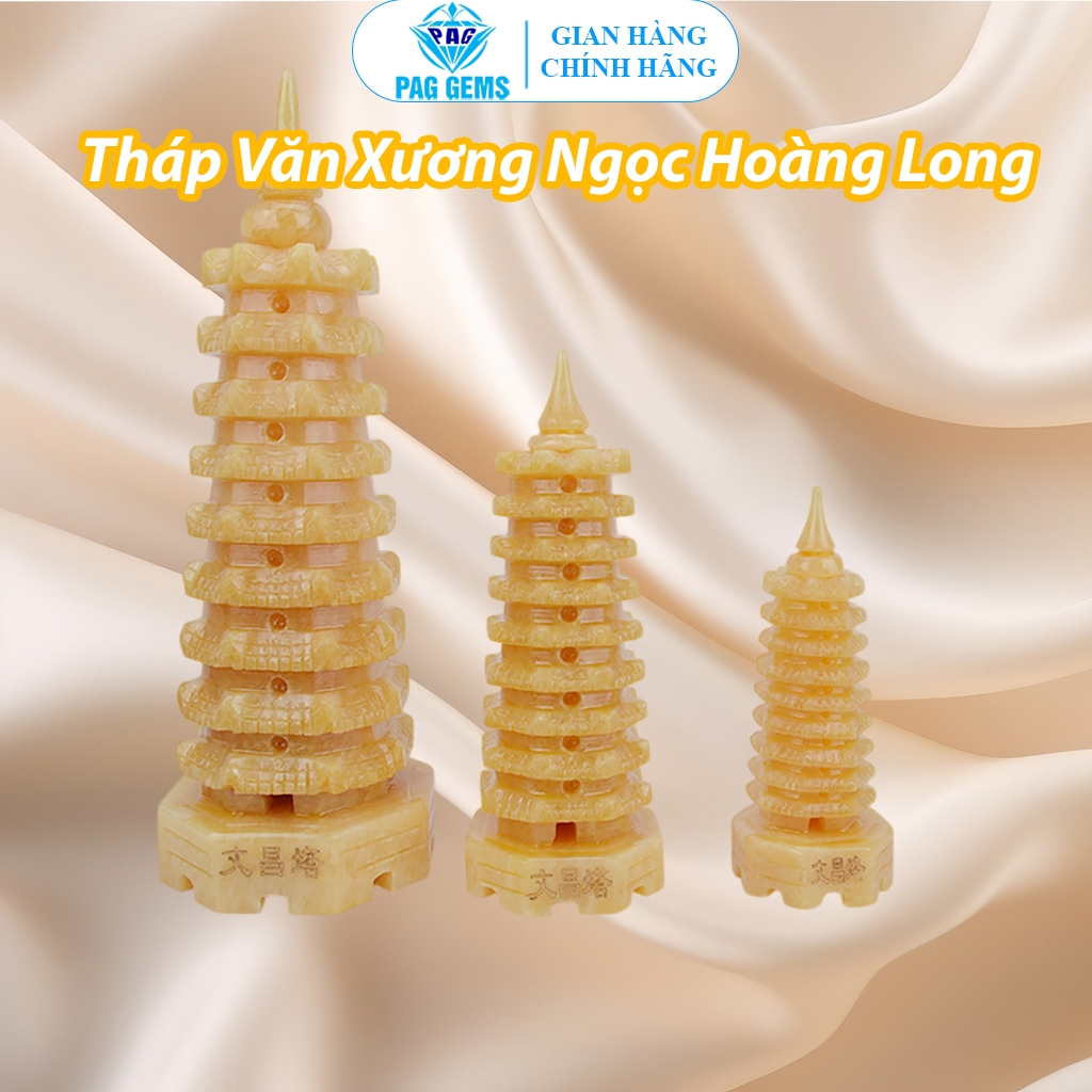Tháp Văn Xương Đá Ngọc Hoàng Long 15-19cm Pag Gems – Vật Phẩm Hỗ Trợ Thi Cử, Học Hành, Thăng Tiến