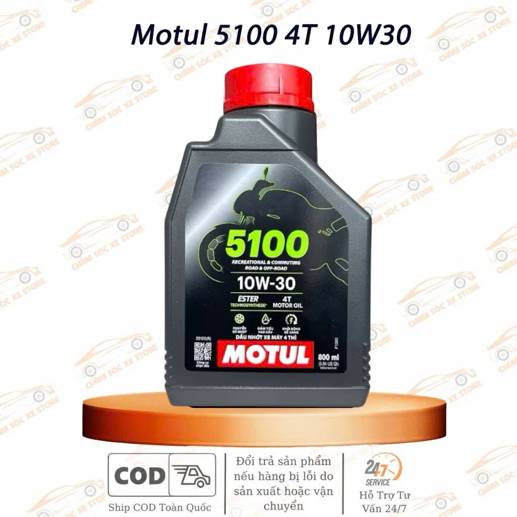 Nhớt Motul Gold 5100 10W30 Dành Cho Xe Số, Côn Tay