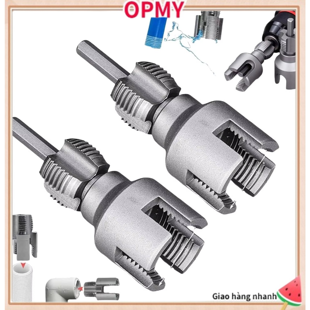 OPMY Mũi Tạo Ren Trong Ngoài Ống Nước PPR D20/D25 – Dụng Cụ Gắn Khoan Tiện Lợi