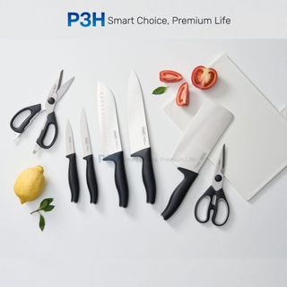 Dao thái Dao Santoku Dao gọt tỉa Kéo đa năng Inochi Sakai PLAIN chất liệu cao cấp sắc bén P3H Store