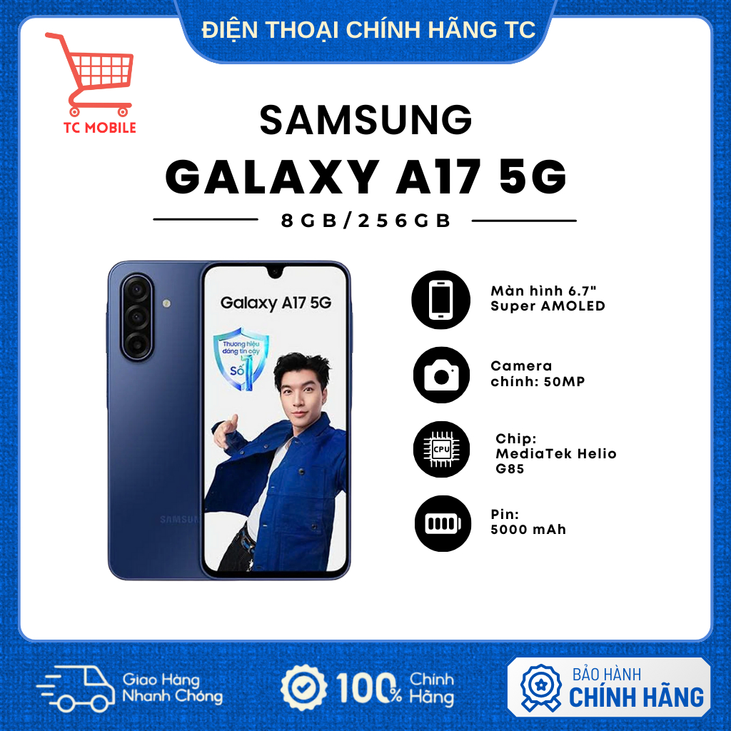 Điện thoại Samsung Galaxy A17 5G (8GB/256GB) - Hàng Chính Hãng