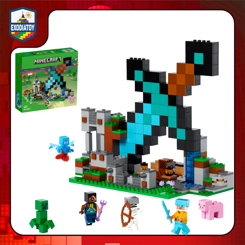 Mô hình đồ chơi Minecraft Tiền Đồn Cất Giữ Kiếm Kim Cương : The Sword Outpost - ZIMO 23004