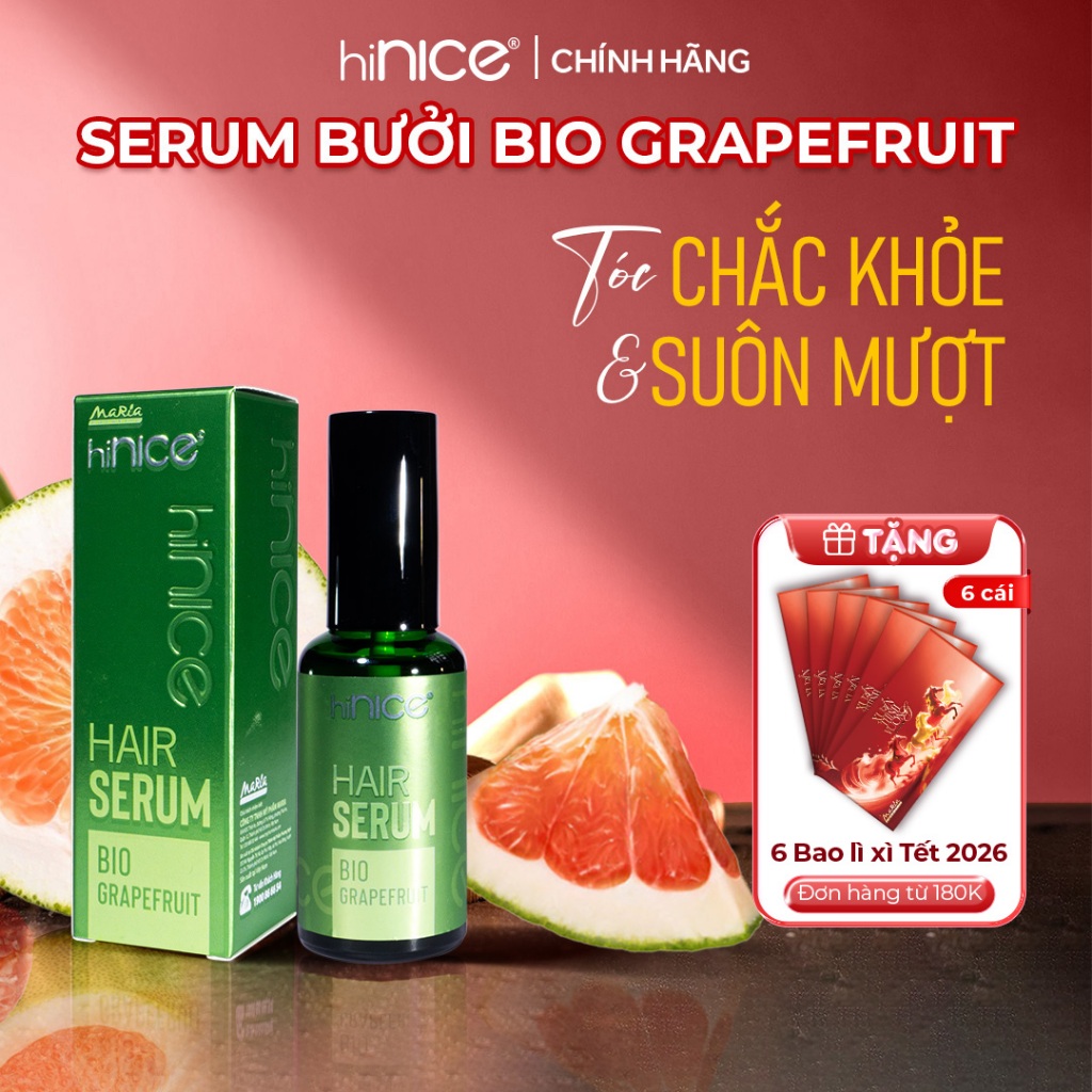 Serum Dưỡng Tóc hiNICE Bio Grapefruit Chăm Sóc Tóc Xơ Yếu & Giữ Nếp Tóc