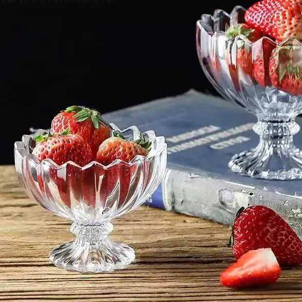 Hộp 6 ly kem khía 120ml / ly thủy tinh đựng kem