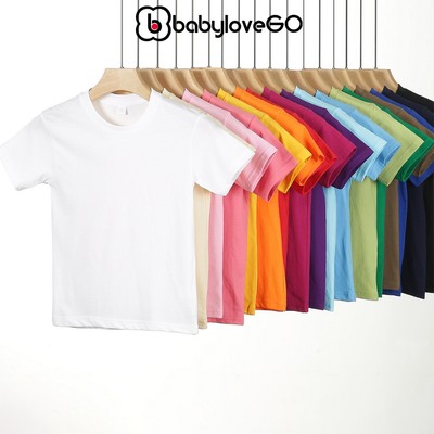 Áo phông trơn cho bé gái BabyloveGO 2026 áo thun trẻ em sợi cotton mềm cho bé từ 8kg đến 38kg