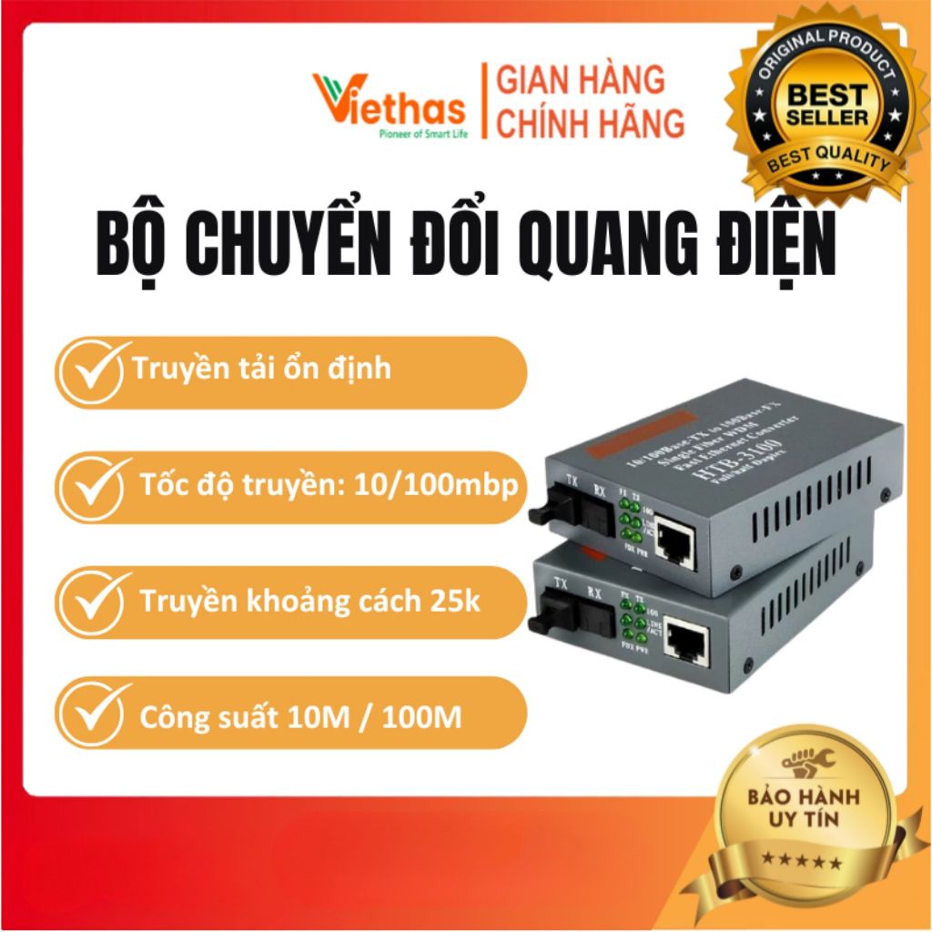 Bộ chuyển đổi quang điện 10/100M Single Fiber Netlink HTB-3100AB (1 Sợi quang)