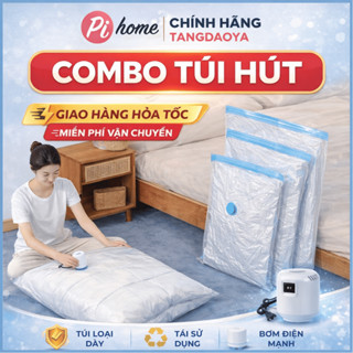 COMBO Túi Hút Chân Không đựng quần áo, chăn gối PIHOME. Tiết kiệm không gian tủ đồ - vali du lịch.