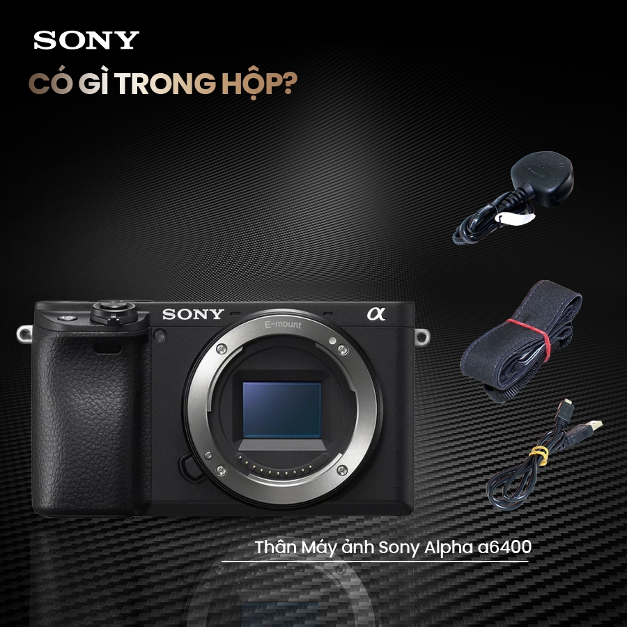 Máy ảnh Sony Alpha a6400 E-mount APS-C 24.2MP, lấy nét 0.02s, quay 4K, màn hình lật 180° | BigBuy360 - bigbuy360.vn