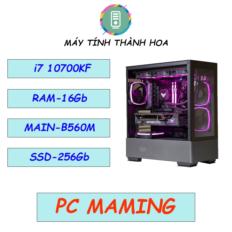 PC Gaming i7 10700KF / Main B560M / SSD 512G Case Gaming