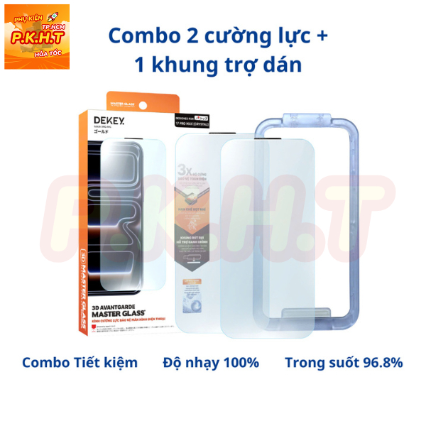 Bộ 2 Cường Lực IP DeKey AVANTGARD Có Khung Dán IP DeKey AVANTGARD Trong Suốt Siêu Mượt Chống Vân Tay