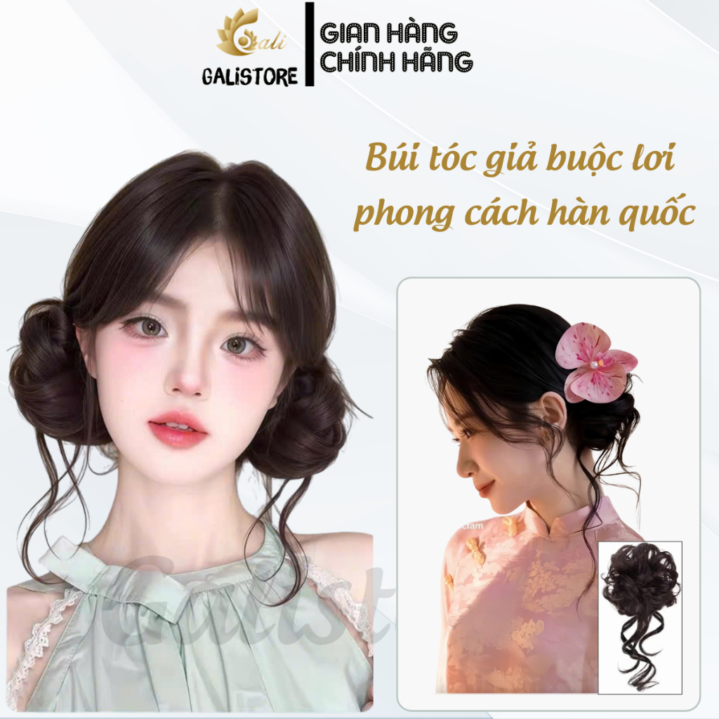 Búi tóc giả buộc lơi phong cách Hàn Quốc Galistore