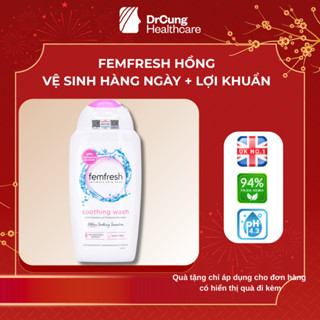 Femfresh Soothing Wash (Màu Hồng) - Dung Dịch Vệ Sinh Phụ Nữ, Bổ Sung Lợi Khuẩn (250ml)