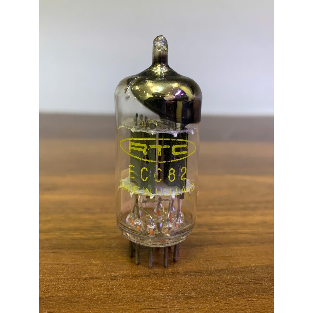 Bóng đèn điện tử, bóng đèn âm ly Ecc82/12au7 RTC - Made in Hà Lan - Bóng cũ test Like NOS trên TV7