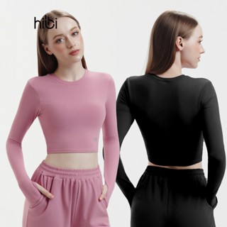 Áo Tập Yoga Gym Hibi Sports CR832 Kiểu Tay Dài Cổ Tròn, Kèm Mút Ngực