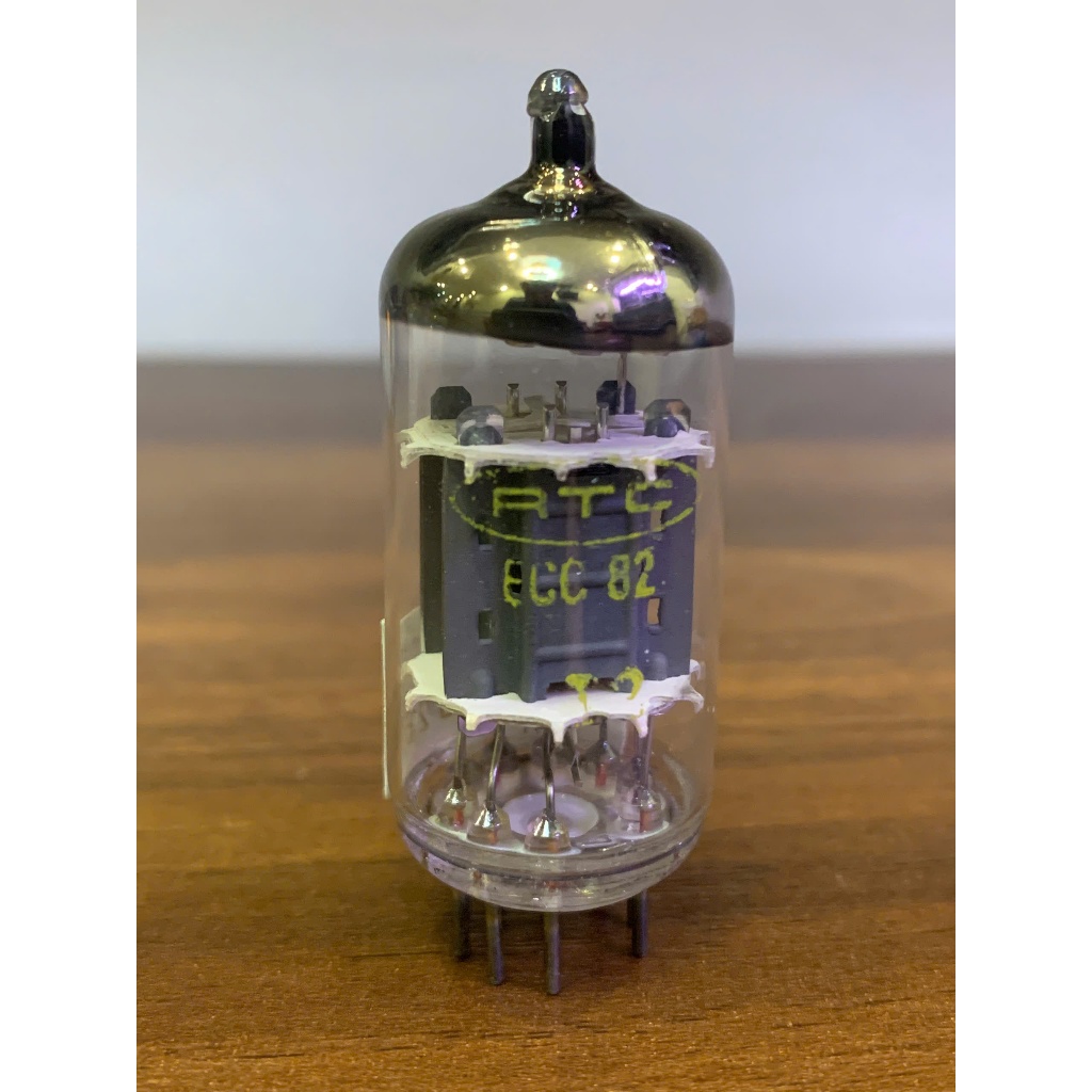 Bóng đèn điện tử, bóng đèn âm ly Ecc82/12au7 RTC - Getter Đĩa - Made in Hà Lan - Bóng cũ test Like N