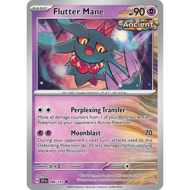 [Thẻ bài Pokemon EN] Flutter Mane 096/191 Surging Sparks (SSP)