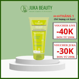Sữa rửa mặt dạng gel cho da dầu mụn Floslek Anti Acne 24h System Face Cleansing Gel 200ml