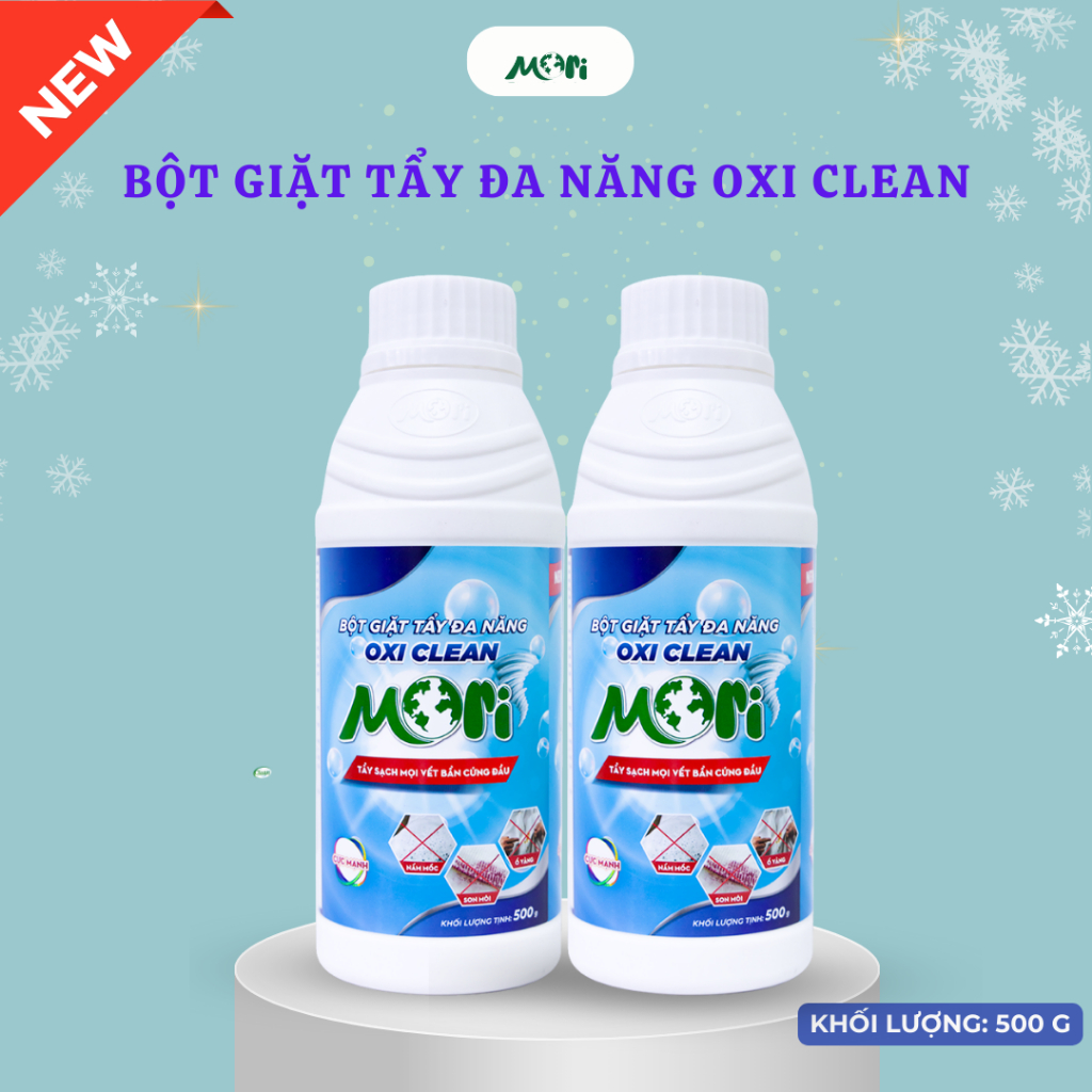 Bột Giặt Tẩy OXI CLEAN MORI Đa Năng - Đánh Bay Vết Ố Vàng, Nấm Mốc, Dầu Mỡ Cứng Đầu