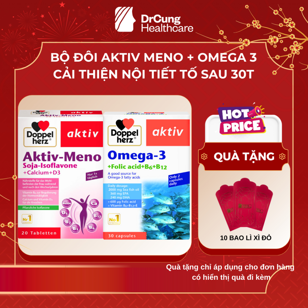COMBO HỘP Aktiv Meno Doppelherz + Omega 3 DoppelHerz