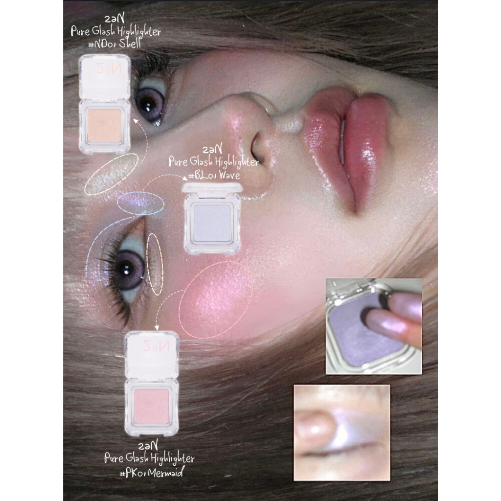Phấn bắt sáng Highlight 2aN Pure Glash Highlighter 2.7g