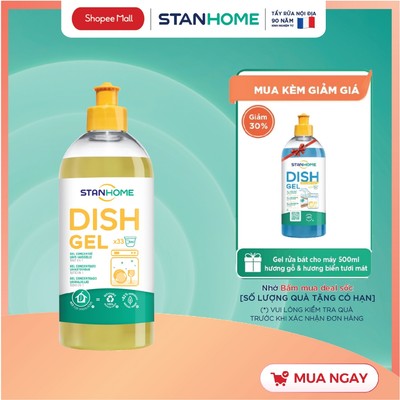 Gel rửa bát đậm đặc chuyên dụng cho máy rửa bát All in One Stanhome DISH GEL 500ml - version mới