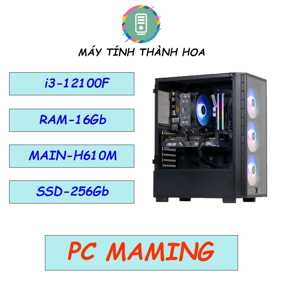 Bộ Máy Tính Chiến Game i3 12100F, H610M, 32Gb