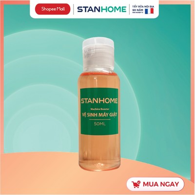 Chai mẫu test dung dịch vệ sinh, khử mùi máy giặt, máy rửa bát và gioăng cao su Stanhome Machine Booster dung tích 50ml