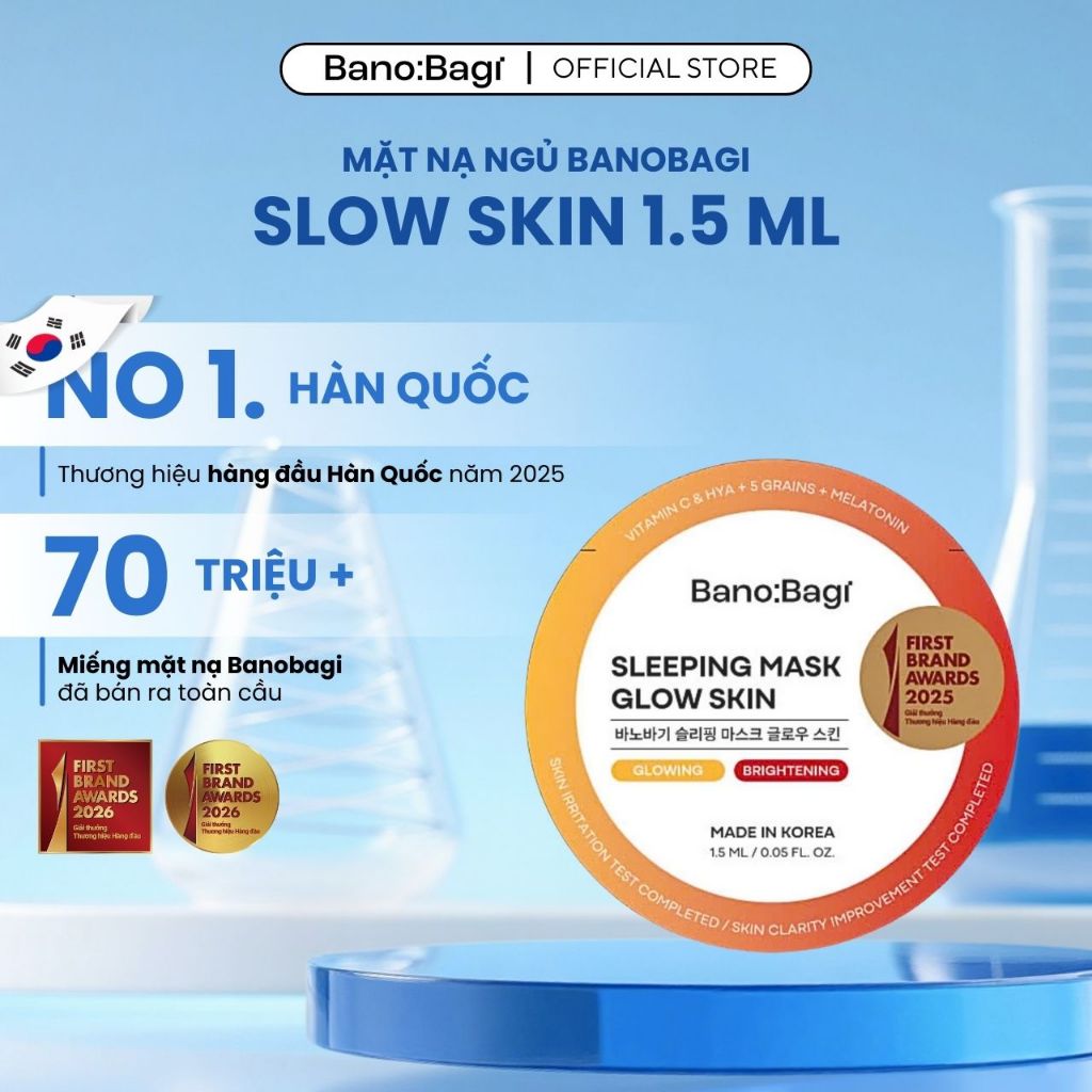 [HÀNG TẶNG KHÔNG BÁN] COMBO 3 Miếng Mặt Nạ Ngủ Banobagi Glow Skin 1.5ml/Miếng - Bano:Bagi