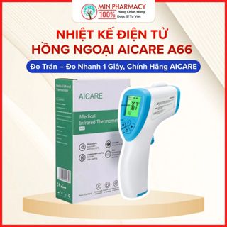 Nhiệt Kế Điện Tử Hồng Ngoại AICARE A66 Đo Trán – Đo Nhanh 1 Giây, Chính Hãng AICARE, Dùng Tại Nhà