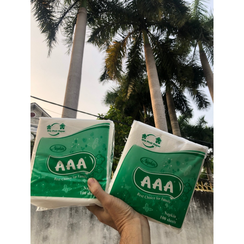 Combo 10 gói Khăn Giấy Vuông AAA Dày Dai và không có bụi