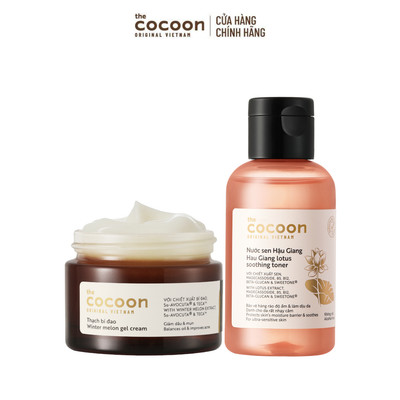 [MUA 2 GIẢM 41%] Combo Nước sen Hậu Giang (toner) 140ml & Thạch bí đao Cocoon 30ml