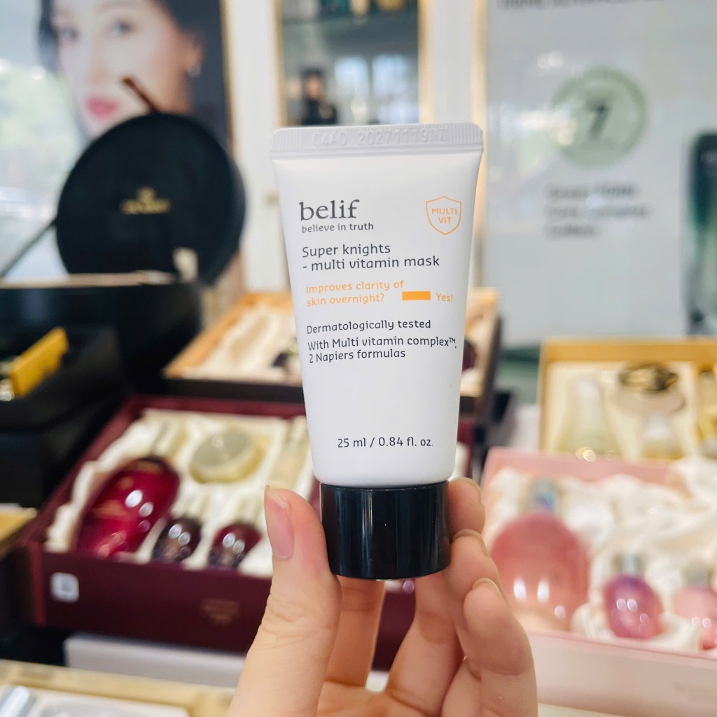 Mặt nạ ngủ dưỡng ẩm và phục hồi da chuyên sâu belif Multi Vitamin Mask 25ml x K Beauty Town