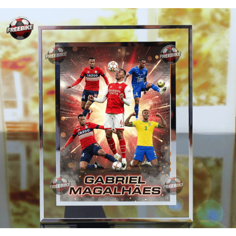 KHUNG POSTER GABRIEL MAGALHAES BẰNG KÍNH PHA LÊ CAO CẤP MẪU 2