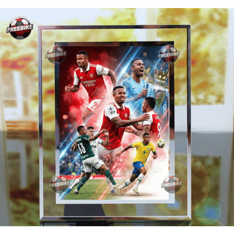 KHUNG POSTER GABRIEL JESUS BẰNG KÍNH PHA LÊ CAO CẤP MẪU 3