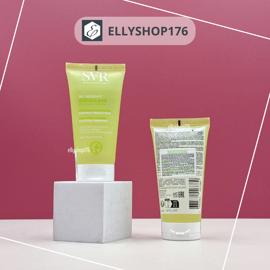 [Mini 55ml Công ty]  Sữa rửa mặt làm sạch dành cho da dầu mụn SVR Sebiaclear Gel Moussant - Ellyshop