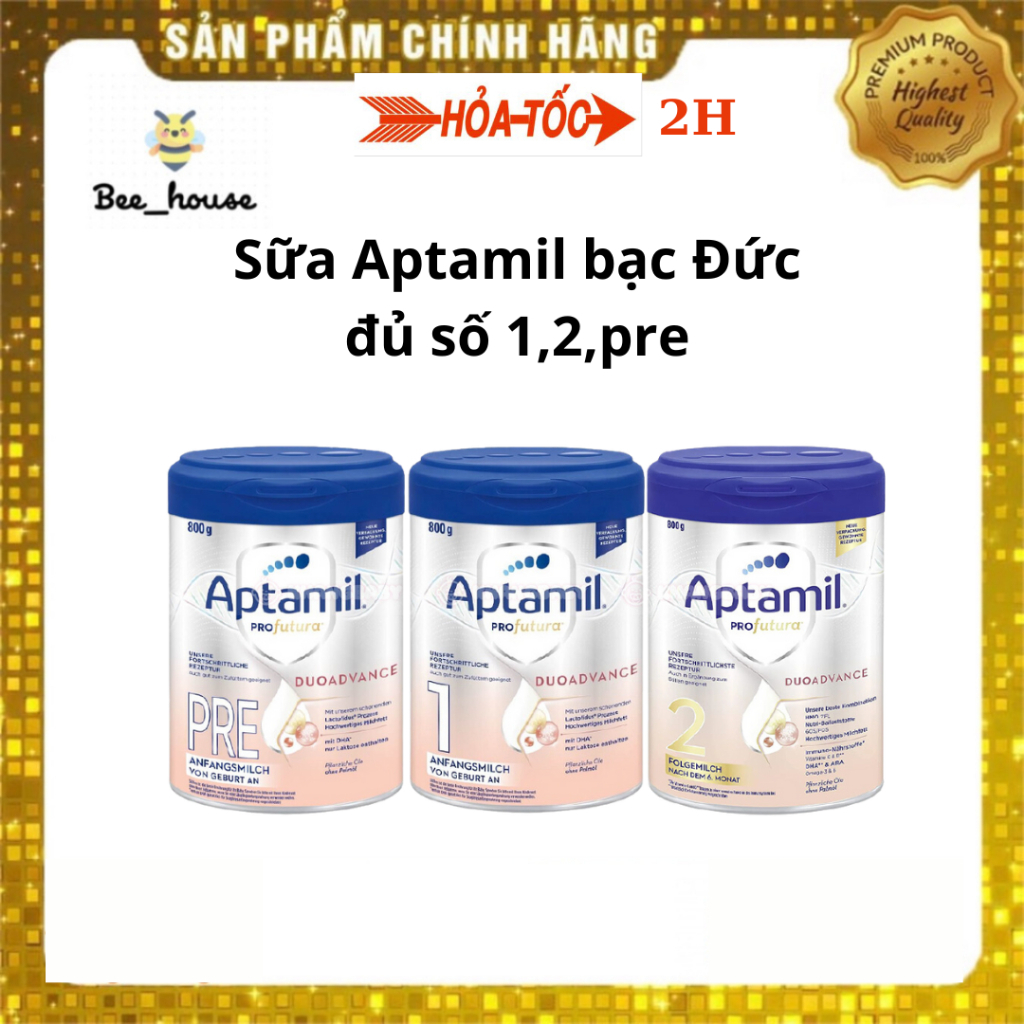 Sữa Aptamil profutura Đức số 1,2, pre  mẫu mới 800g - 𝐁𝐞𝐞 𝐡𝐨𝐮𝐬𝐞