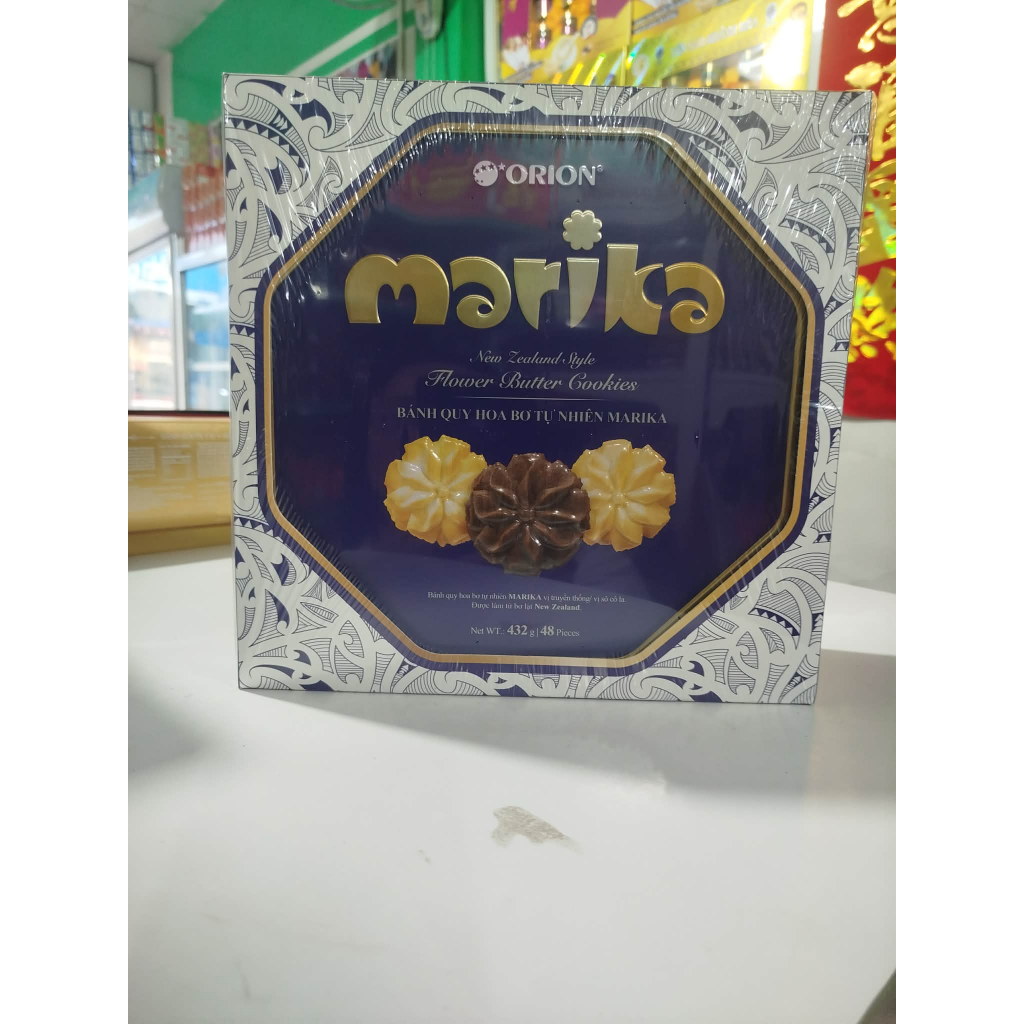 Bánh Quy Hoa Bơ Marika vị Tự Nhiên 432g Hộp 48 cái