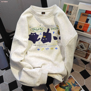 Áo sweater nữ xám cổ tròn form rộng hàn quốc áo nỉ dài tay mùa đông đồ đông Local Brand - RTOML