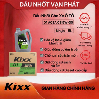 Dầu Nhớt Kixx D1 ACEA 5W-30 (Nhựa - 5L) - Dùng Xe Xăng & Dầu - Bảo Vệ Động Cơ Cao Cấp
