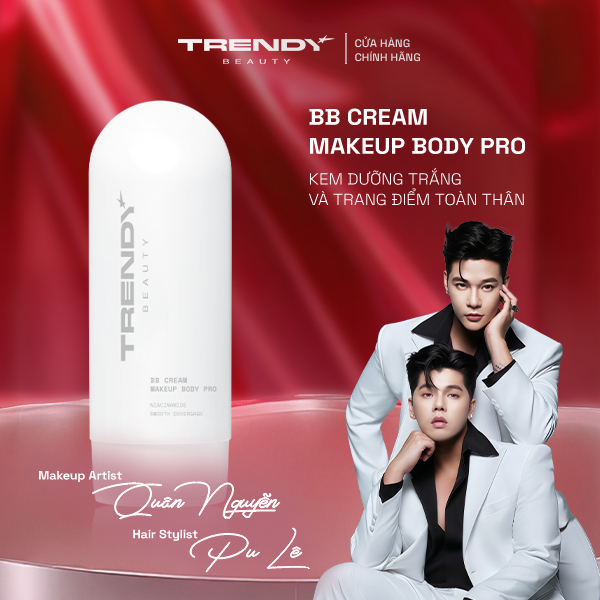 Kem BB Cream Makeup Body PRO TRENDY BEAUTY, Kháng Nước, Không Bết Dính, 150ml