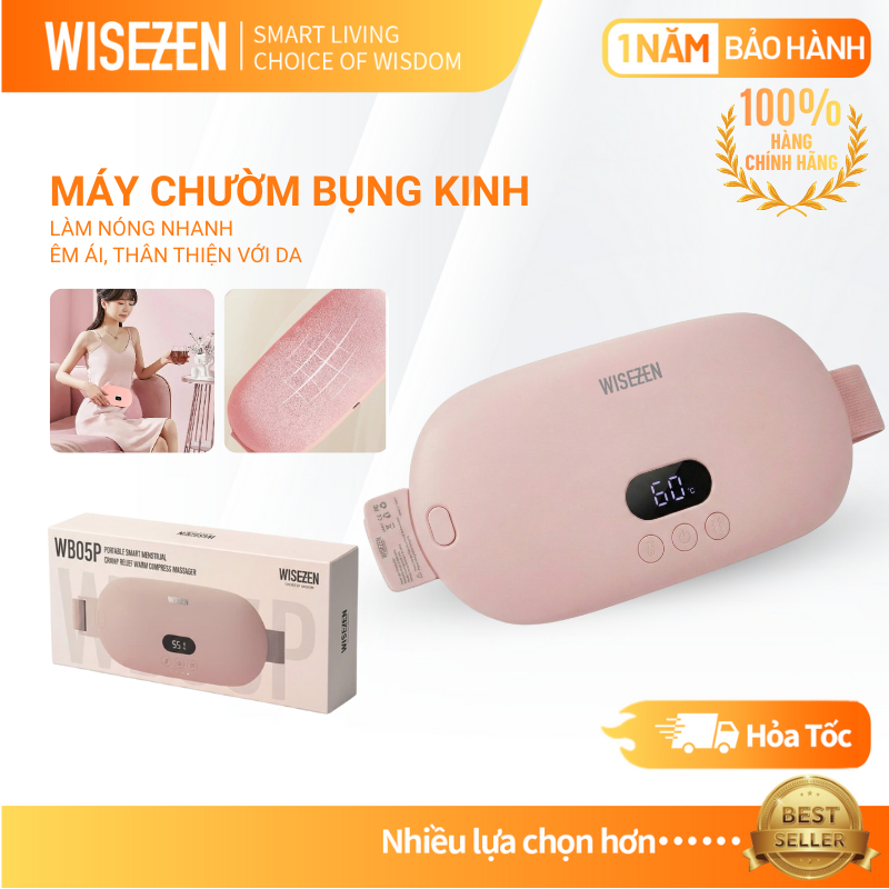 Máy Chườm Bụng Kinh Wisezen Massage Có Thể đeo Khi đi Làm Hoặc Ra Ngoài Dùng Thoải Mái Cả Khi Ngủ Quà Sinh Nhật Cho Nữ