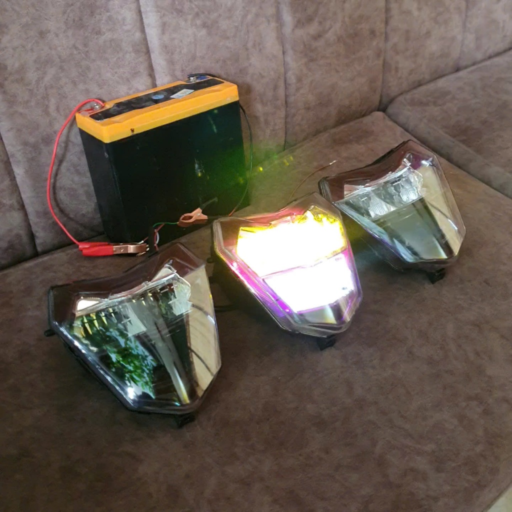 Đèn Zinpat Cho Xe Điện Xmen Bi Cầu  – Thiết Kế 2 Tầng Ánh Sáng, Độ Sáng Cao, Lắp Cho Xe Điện Xmen