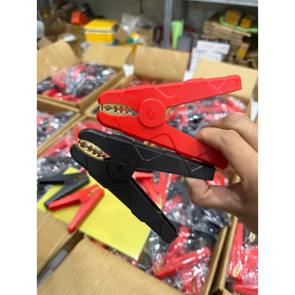 Kẹp Bình Ắc Quy Đầu Đồng 150A-500A (1 Cặp Đỏ Đen)