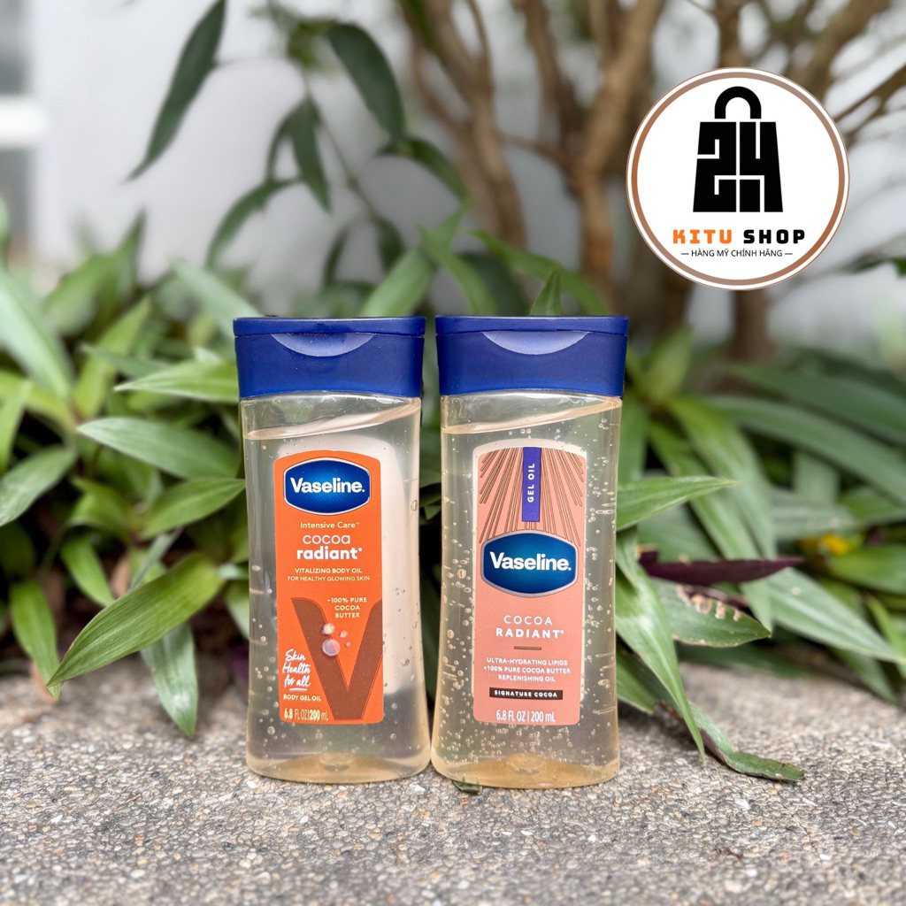 Dầu Dưỡng Thể Vaseline Cocoa Radiant Body Gel Oil của Mỹ