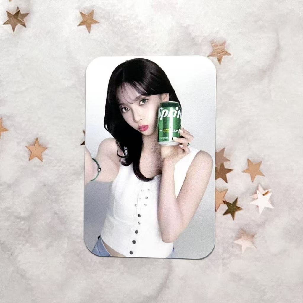 Karina small card genuine official real card Karina Sprite endorsement card summer grapefruit card a