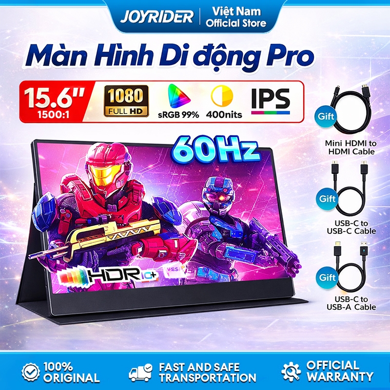 Màn hình di động 15.6 inch 60Hz Màn hình cầm tay Full HD Màn hình chơi game IPS hỗ trợ TYPE-C & HDMI