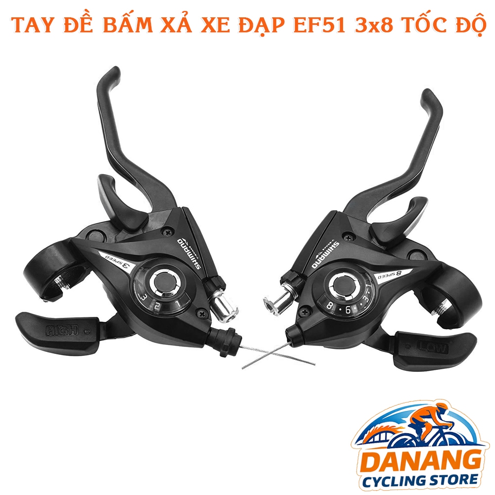 Tay Đề Bấm Xả Phanh Tích Hợp Xe Đạp ST EF51 3×8 Tốc Độ - Cho MTB / Touring