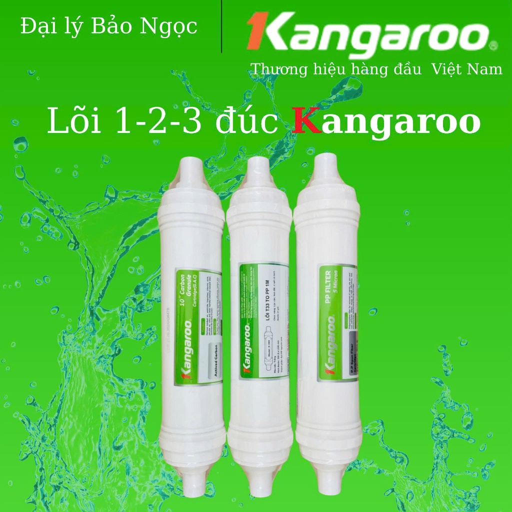 Bộ 3 lõi lọc 123 đúc Kangaroo dùng cho các máy KG100HK, KG10A5, KG10A4, KG10A17, KG10A13
