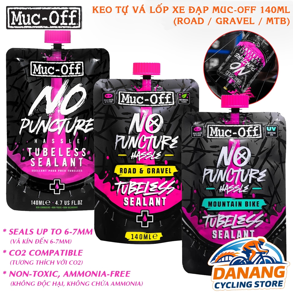 Keo Vá Lốp Tubeless Xe Đạp Muc-Off 140ml – Chống Thủng, Tự Vá Nhanh